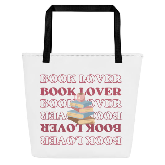Book Lover Large Tote Bag