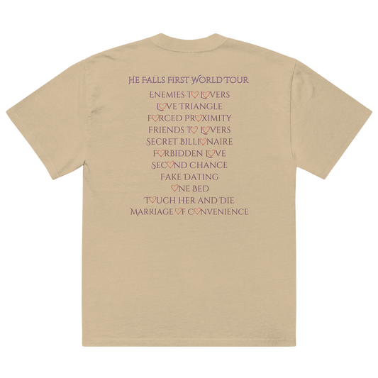 Book Trope Tour Oversized faded t-shirt